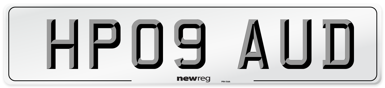 HP09 AUD Number Plate from New Reg